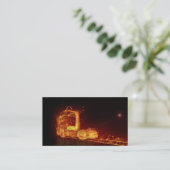 火の炎の赤く非常に熱いトラック 名刺 (スタンド正面)