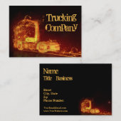 火の炎の赤く非常に熱いトラック 名刺 (正面/裏面)