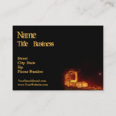 火の炎の赤く非常に熱いトラック 名刺 (裏面)