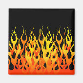 火の炎を競争させているクラシックなオレンジ マグネット (正面)