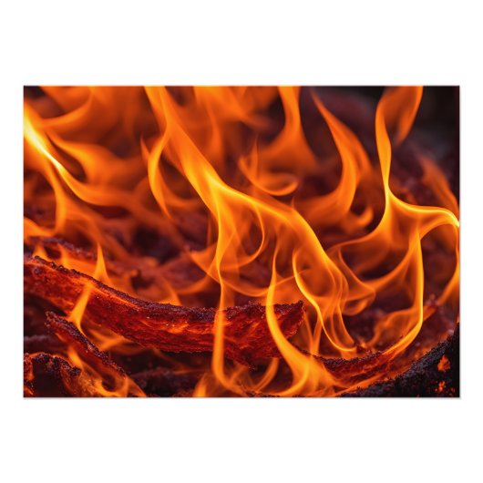 火の炎マクロ フォトプリント            (正面)