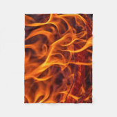 火の炎マクロ フリースブランケット (正面)