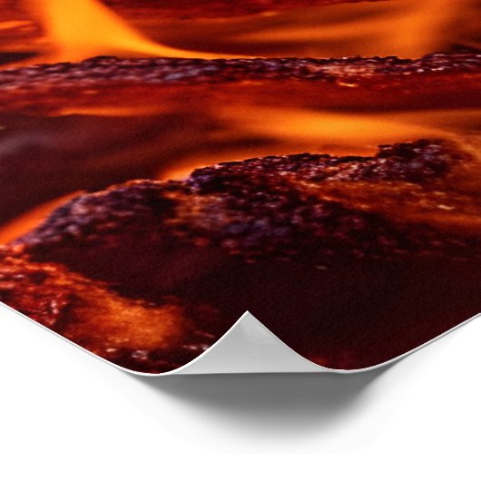 火の炎マクロ ポスター (角)