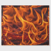 火の炎マクロ ラッピングペーパー (フラット)