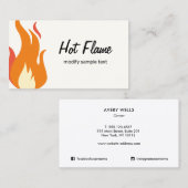 火の炎ロゴ名刺 名刺 (正面/裏面)