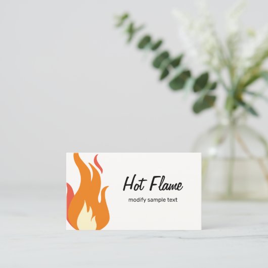 火の炎ロゴ名刺 名刺 (スタンド正面)
