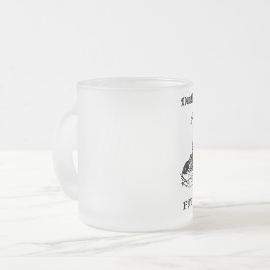 火の焼跡の大がまの泡シェークスピアの引用文 フロストグラスマグカップ (正面左)