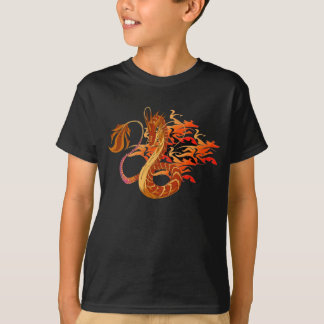 火の珊瑚のドラゴンの子供の暗闇のTシャツ Tシャツ