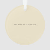 火の男の命のリトグラフヴィンテージクリスマス オーナメント (裏面)