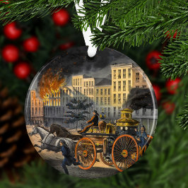 火の男の命のリトグラフヴィンテージクリスマス オーナメント