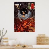 火の男, 国芳 Man of The Fire, Kuniyoshi, Ukiyo-e ポスター (キッチン)