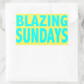 火の盛る日曜日 長方形シール (バッグ)