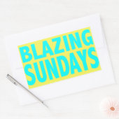 火の盛る日曜日 長方形シール (封筒)