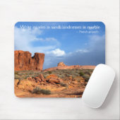 火の砂漠の景色の谷 マウスパッド (マウス)