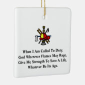 火の祈りの言葉クリスマスオーナメント セラミックオーナメント (右)