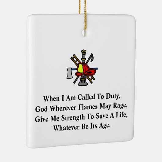 火の祈りの言葉クリスマスオーナメント セラミックオーナメント (右)