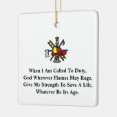 火の祈りの言葉クリスマスオーナメント セラミックオーナメント (左)