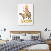 火の神アグニ、チャールズ・エティエンヌ・パイが刻んだ キャンバスプリント (インサイチュ (寝室))