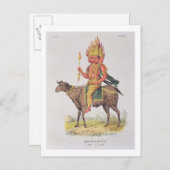 火の神アグニ、チャールズ・エティエンヌ・パイが刻んだ ポストカード (正面/裏面)