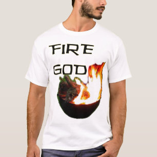火の神、BBQのグリルのマスター Tシャツ