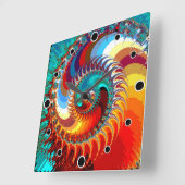 火の竜巻 スクエア壁時計 (傾斜)