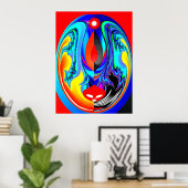 火の精霊芸術 ポスター (ホームオフィス)