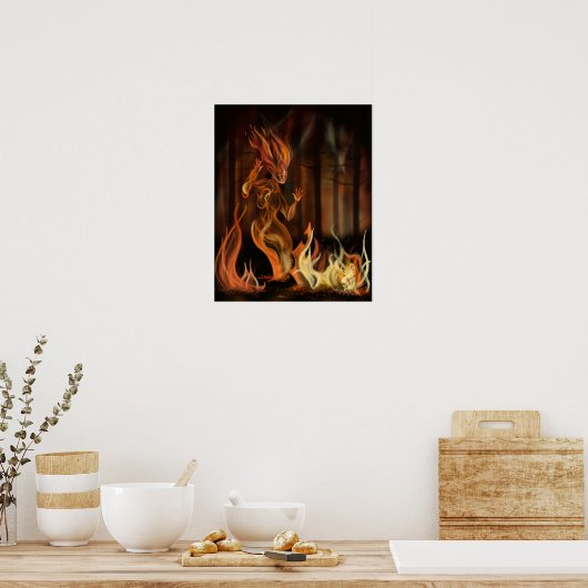 火の精 ポスター (キッチン)
