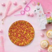 火の紙皿のリボン ペーパープレート (パーティー)