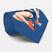 火の美女のヴィンテージのピンナップの女の子のネクタイのタイ ネクタイ (ロール)