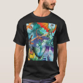 火の翼すべてのドラゴンシリーズポスター Tシャツ (正面)