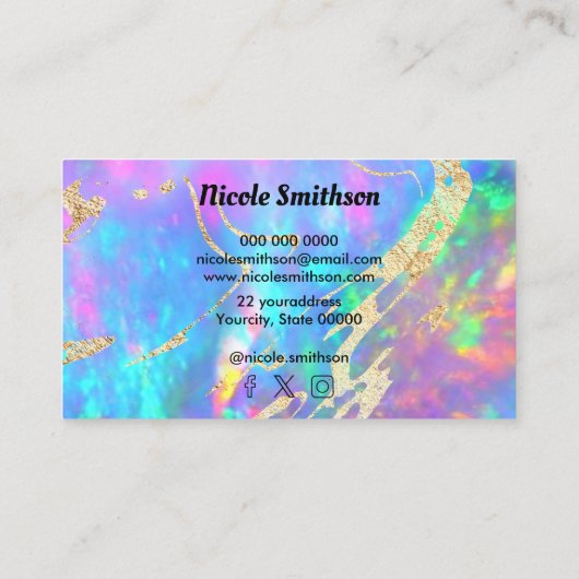 火の背景のロゴ 名刺 (裏面)