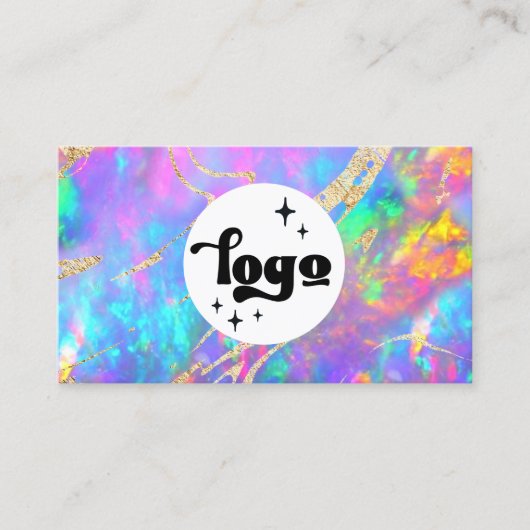 火の背景のロゴ 名刺 (正面)