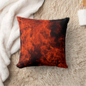 火の背景の炎（黒熱） クッション (ブランケット)