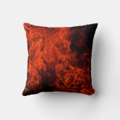 火の背景の炎（黒熱） クッション (裏面)