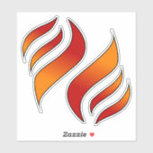 火の舌2又は炎(向離れ) シール (シート)