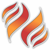 火の舌2又は炎(向離れ) シール (正面)