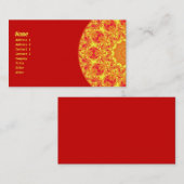 火の花の万華鏡のように千変万化するパターン 名刺 (正面/裏面)