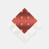 火の虎の年 縁ありカクテルナプキン (角)