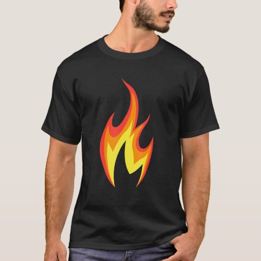 火の衣裳と火の付いた衣類の外観Heat Fir Tシャツ (正面)