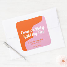 火の製品ラベルモダンを照らす