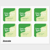 火の製品ラベルモダンを照らす スクエアシール (シート)