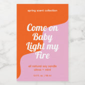 火の製品ラベルモダンを照らす フードラベル (シングルラベル)