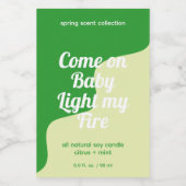 火の製品ラベルモダンを照らす フードラベル (シングルラベル)