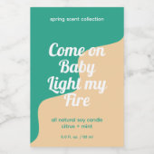 火の製品ラベルモダンを照らす フードラベル (シングルラベル)