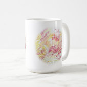 火の要素の水の色マンダラツートーンマグ コーヒーマグカップ (正面右)