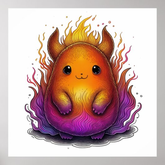 火の要素コンパニオン ポスター (正面)