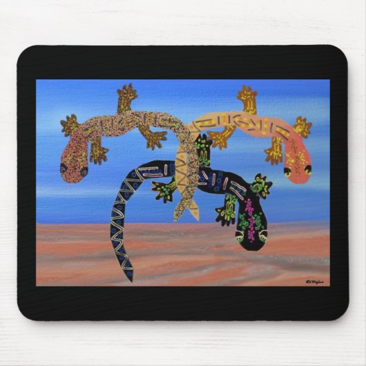 火の谷のヤモリ マウスパッド (正面)