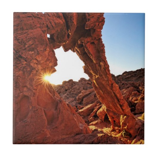 火の谷の象の石 タイル (正面)