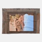 火の谷の車室内ビュー キッチンタオル (横)