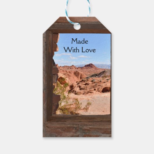 火の谷の車室内ビュー ギフトタグ (正面)